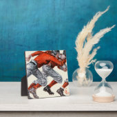 Plaque Photo Joueurs De Football (Insitu)