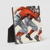 Plaque Photo Joueurs De Football (Recto)