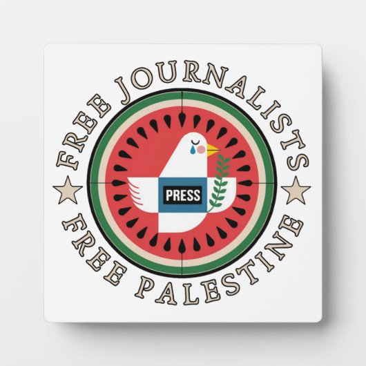 Plaque Photo Journalistes libres Palestine libre (Devant)