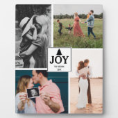 Plaque Photo Joy Christmas Family Photo Collage Noël (Devant)