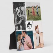 Plaque Photo Joy Christmas Family Photo Collage Noël (Côté)