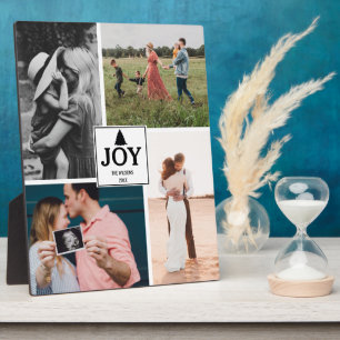 Plaque Photo Joy Christmas Family Photo Collage Xmas 