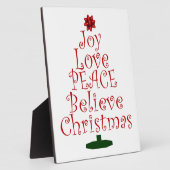 Plaque Photo Joy Christmas Tree (Côté)