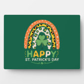 Plaque Photo Joyeuse Fête de la Saint-Patrick Mignon Léopard Ar (Devant)