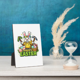 Plaque Photo Joyeuse fête de Pâques Lapin Œuf Joueur Vidéo