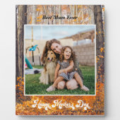 Plaque Photo Joyeuse fête des mères, automne part avec un messa (Devant)