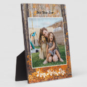 Plaque Photo Joyeuse fête des mères, automne part avec un messa (Côté)