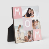 Plaque Photo Joyeuse fête des mères maman Modern Multi Photo Gr (Recto)