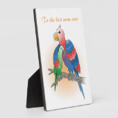 Plaque Photo Joyeuse fête des mères Perroquets (Côté)