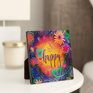 Plaque Photo Joyeuse florale Whimsical joyeuse Inspirivity