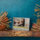 Plaque Photo Joyeuse première Fête des pères 3 photo Collage gr (Côté)