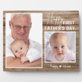 Plaque Photo Joyeuse première Fête des pères comme pavot 2 phot (Devant)