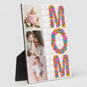 Plaque Photo Joyeuse première mère Jour 3 Photo personnalisée