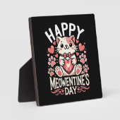 Plaque Photo Joyeuse Saint-Sylvestre - Cute Cat Saint-Valentin (Recto)