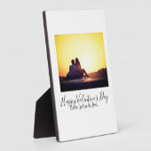 Plaque Photo Joyeuse Saint-Valentin amour ajouter nom photo sim (Côté)