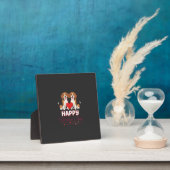 Plaque Photo Joyeuse Saint-Valentin Couple Beagle (Insitu)