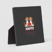 Plaque Photo Joyeuse Saint-Valentin Couple Beagle (Recto)