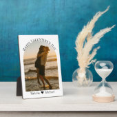 Plaque Photo joyeuse saint-valentin couple photo arche minimali (Côté)