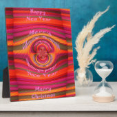 Plaque Photo Joyeuses couleurs Joyeux Noël Bonne année design (Côté)