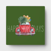 Plaque Photo Joyeuses Vacances Rouge Voiture personnalisable Ta (Devant)
