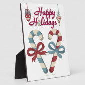 Plaque Photo Joyeuses vacances Sucre de canne coeur (Côté)