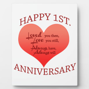 Plaque Photo Joyeux 1er. Anniversaire