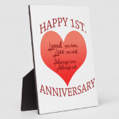 Plaque Photo Joyeux 1er. Anniversaire (Côté)