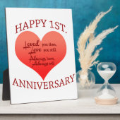 Plaque Photo Joyeux 1er. Anniversaire (Côté)