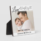 Plaque Photo Joyeux 1ère Fête des pères Amour à première vue Ph (Recto)