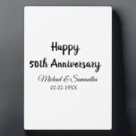 Plaque Photo Joyeux 50e anniversaire de mariage couple nom date<br><div class="desc">conception</div>