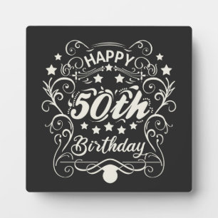 Plaque Photo Joyeux 50e anniversaire décoratif.