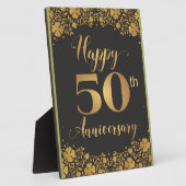 Plaque Photo Joyeux 50e anniversaire Jublilee Mariage d'or (Côté)