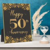 Plaque Photo Joyeux 50e anniversaire Jublilee Mariage d'or (Côté)