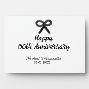 Plaque Photo Joyeux 50e anniversaire nom couple date mariage