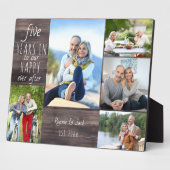 Plaque Photo Joyeux 5e anniversaire de mariage Photo (Côté)