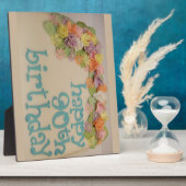 Plaque Photo Joyeux 90ème anniversaire coloré (Côté)