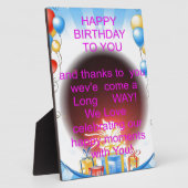 Plaque Photo Joyeux anniversaire à vous Art Imprimer (Côté)