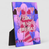 Plaque Photo Joyeux anniversaire aujourd'hui est mon anniversai (Côté)