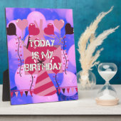Plaque Photo Joyeux anniversaire aujourd'hui est mon anniversai (Côté)