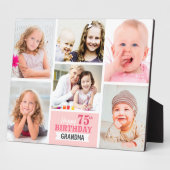 Plaque Photo Joyeux Anniversaire grand-mère Collage photo perso (Côté)