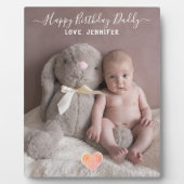 Plaque Photo Joyeux anniversaire papa bébé photo (Devant)