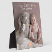 Plaque Photo Joyeux anniversaire papa bébé photo (Côté)