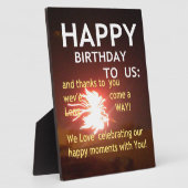 Plaque Photo Joyeux anniversaire pour vous (Côté)