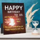 Plaque Photo Joyeux anniversaire pour vous (Côté)