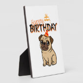 Plaque Photo Joyeux anniversaire PUG (Côté)