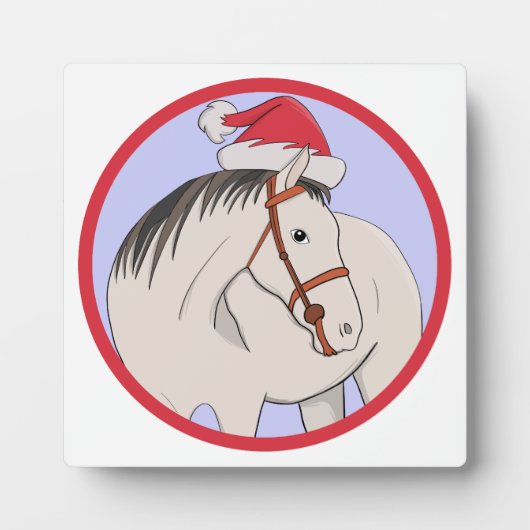 Plaque Photo Joyeux Cheval de Noël (Devant)