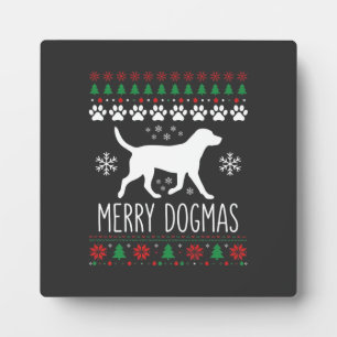 Plaque Photo Joyeux Dogmas Noël Chien Vecteur