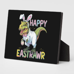 Plaque Photo Joyeux Eastrawr T Rex Pâques Dinosaure Lapin Œuf