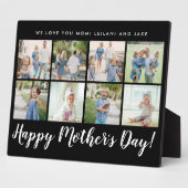 Plaque Photo Joyeux Fête des Mères Photo Collage Custom Black (Côté)