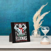 Plaque Photo Joyeux Flexmas - Snowman Flexting Gym de Noël (Insitu)